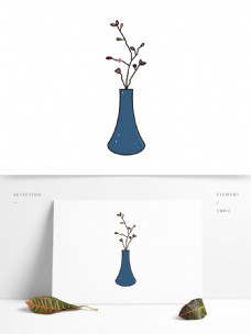 花瓶植物矢量素材插图