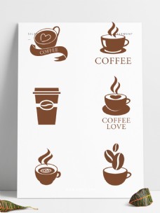 咖啡装饰标签免抠元素