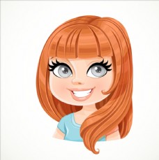 卡通美发女性头像