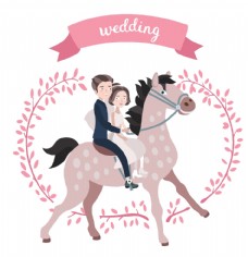 婚礼主题人物插画