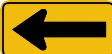 交通标识外国交通图标向左箭头标识