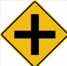 交通标识外国交通图标十字路口标识