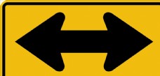 交通标识外国交通图标双向箭头标识