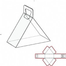 三角挂盒 包装盒 效果图
