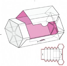 侧开盒 包装盒 效果图
