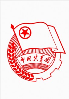 富侨logo单色团徽共青团标准团徽
