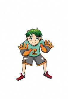 原创卡通 守门员