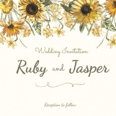 画册封面背景婚礼手绘植物花卉背景