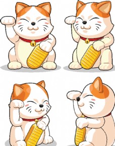 招财猫日本风格卡通小猫咪