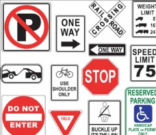 外国交通图标 警告标识