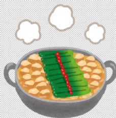 锅物料理美味食物卡通插画