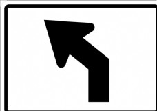 外国交通图标 直行左前方行驶