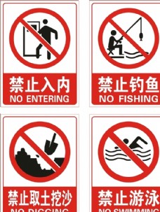 钓鱼水库禁止标志