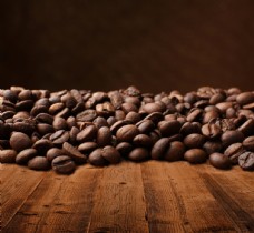 咖啡豆 木板 台面 桌面