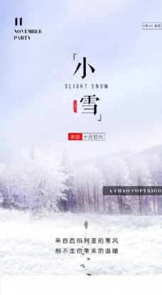 小雪节气海报