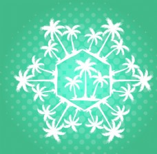 度假创意椰树剪影海报
