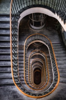 欧式旋转大楼梯俯视