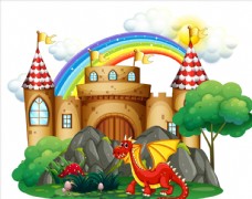 童话城堡童话故事插画