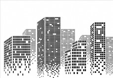 大厦城市建筑剪影