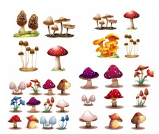 平面设计卡通蘑菇