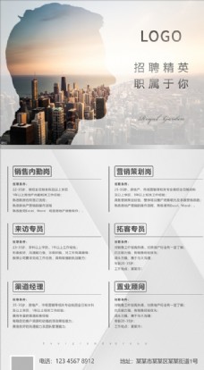 上海城市高端城市招聘线上海报
