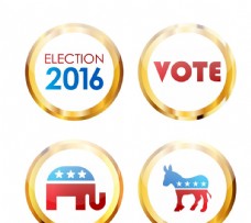 年美国总统选举按钮集