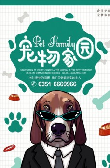 宠物狗宠物店海报