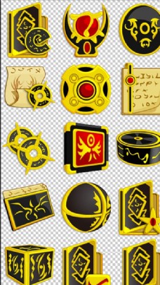 黄金宝物图标透明背景免扣
