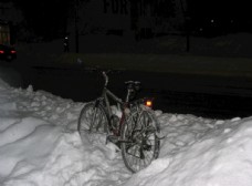 多伦多 雪 冬天 自行车