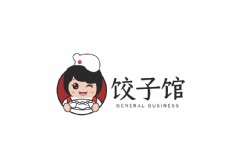 卡通标志标志饺子馆标志卡通人物