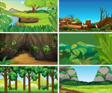 树木风景插画