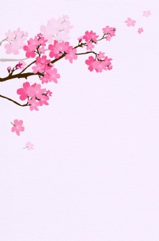 水墨中国风粉色背景
