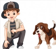 宠物狗卡通儿童插画