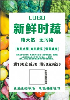 健康饮食水果蔬菜海报