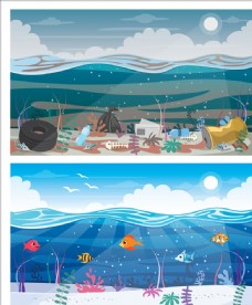 地球日保护海洋插画