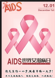 粉丝带艾滋病海报