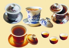 中华文化茶杯茶碗