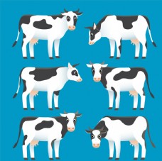促销广告奶牛插画