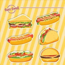 画册设计三明治汉堡插画