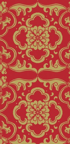 中式红色婚庆中式传统大气底纹图案
