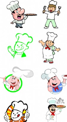 动画卡通矢量矢量厨师