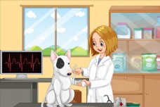 宠物狗卡通宠物医生