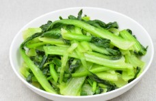 绿色叶子炒小白菜
