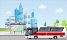 旅行海报城市巴士