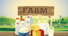 乳牛牧场农牧场草原牛乳鲜奶制产品