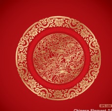 中式红色婚庆中国风喜庆花纹