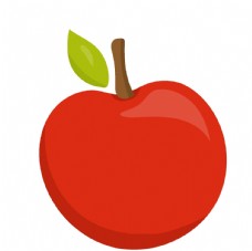 psd素材可爱卡通幼儿书画手绘红苹果素材