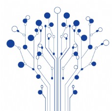 创新思维科技树矢量圆形商务