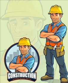 生产工具建筑工人