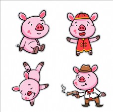 生猪屠宰场卡通小猪